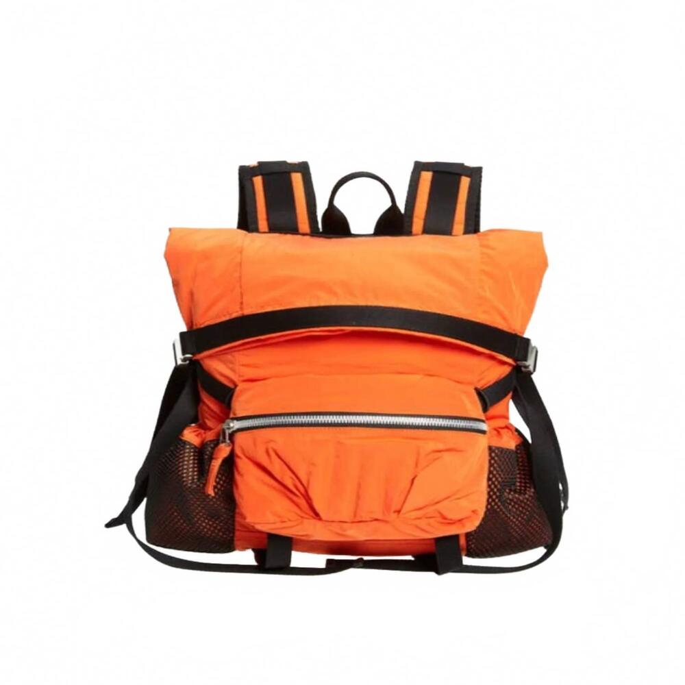 NEW BOTTEGA VENETA paper touch nylon mini backpack in orange